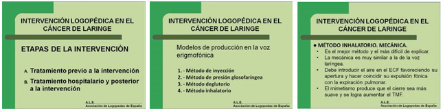 I Jornada de Intervención Logopédica en el Cáncer de Laringe