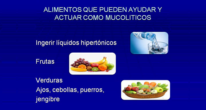 Qué alimentos pueden ayudar y actuar como mucolíticos