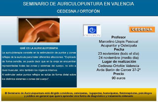 Seminario de Auriculopuntura en Valencia